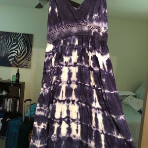 Blue and white sundress